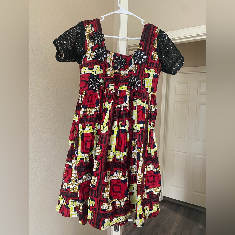 African fabric skater dress